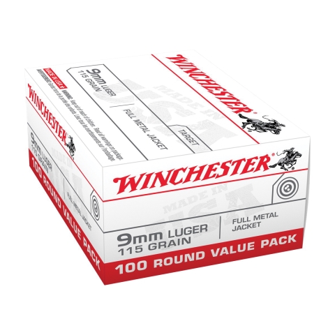 WINCHESTER USA9MMVP Bullet, Full Metal Jacket, Brass - Image 2