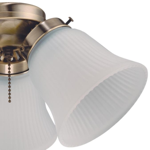 Westinghouse 77848 Ceiling Fan Light Kit, Cluster, Glass, Antique Brass/Frosted - Image 2